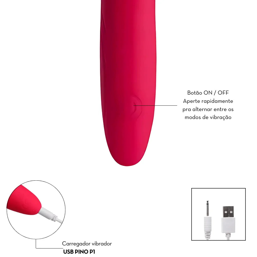 Vibrador Golfinho Ponto G Recarregável - MLBA1437
