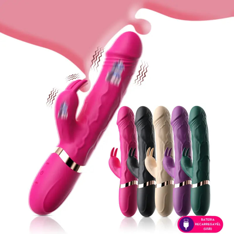 Vibrador com Estimulador Rabbit - MLVE4233