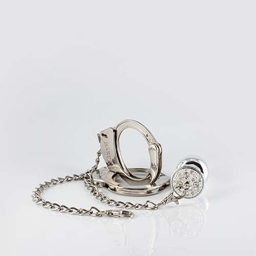 Algemas x Plug Anal Cravejado M Cromado - HA147C