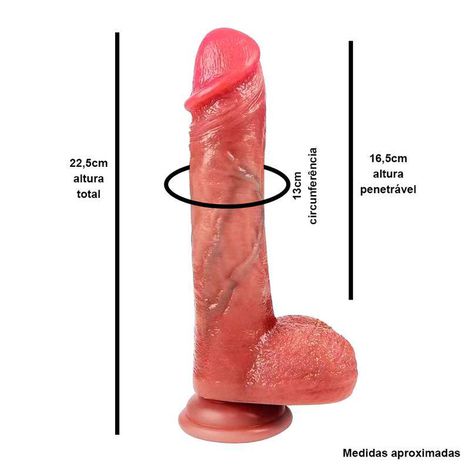Vibrador Realista de Silicone Líquido com Movimento Sobe e Desce - YSSD105
