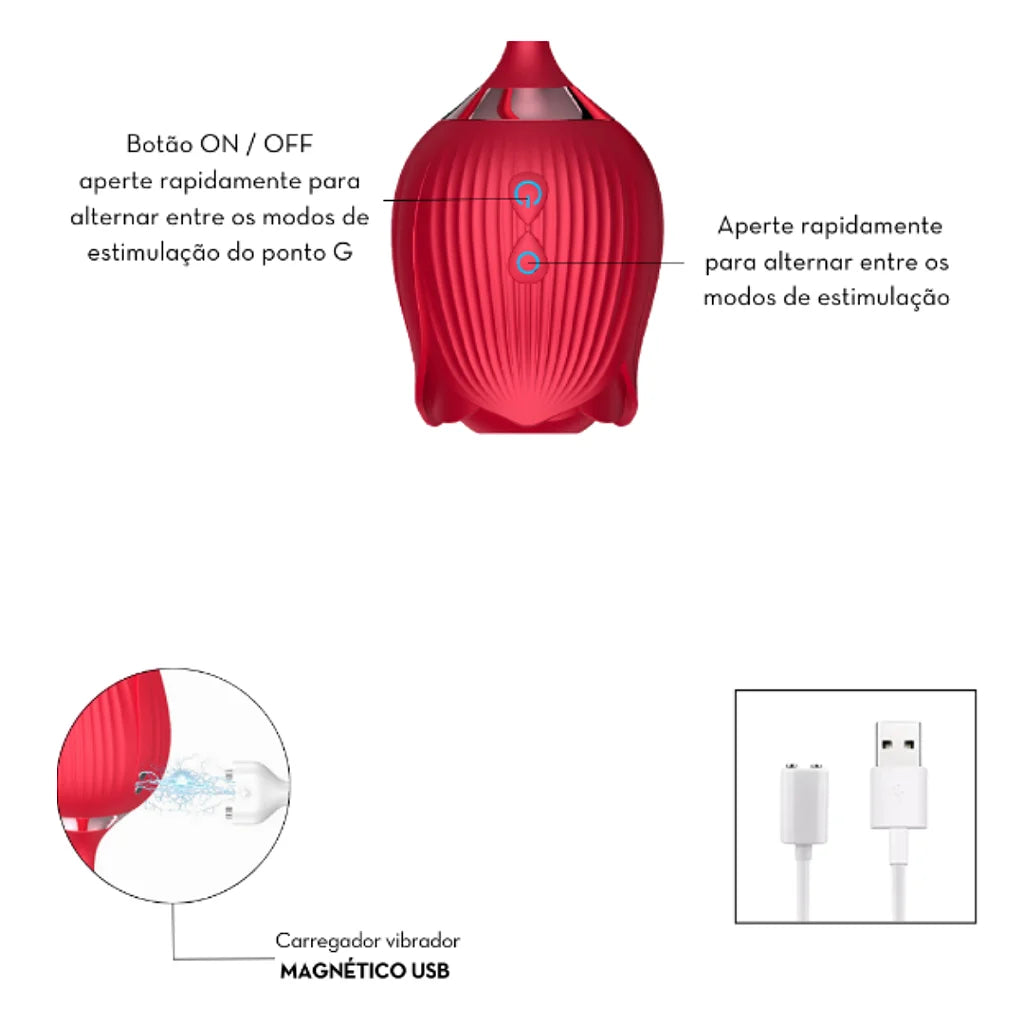 Estimulador Clitoriano Vai e Vem Dedilhar - MVS8439