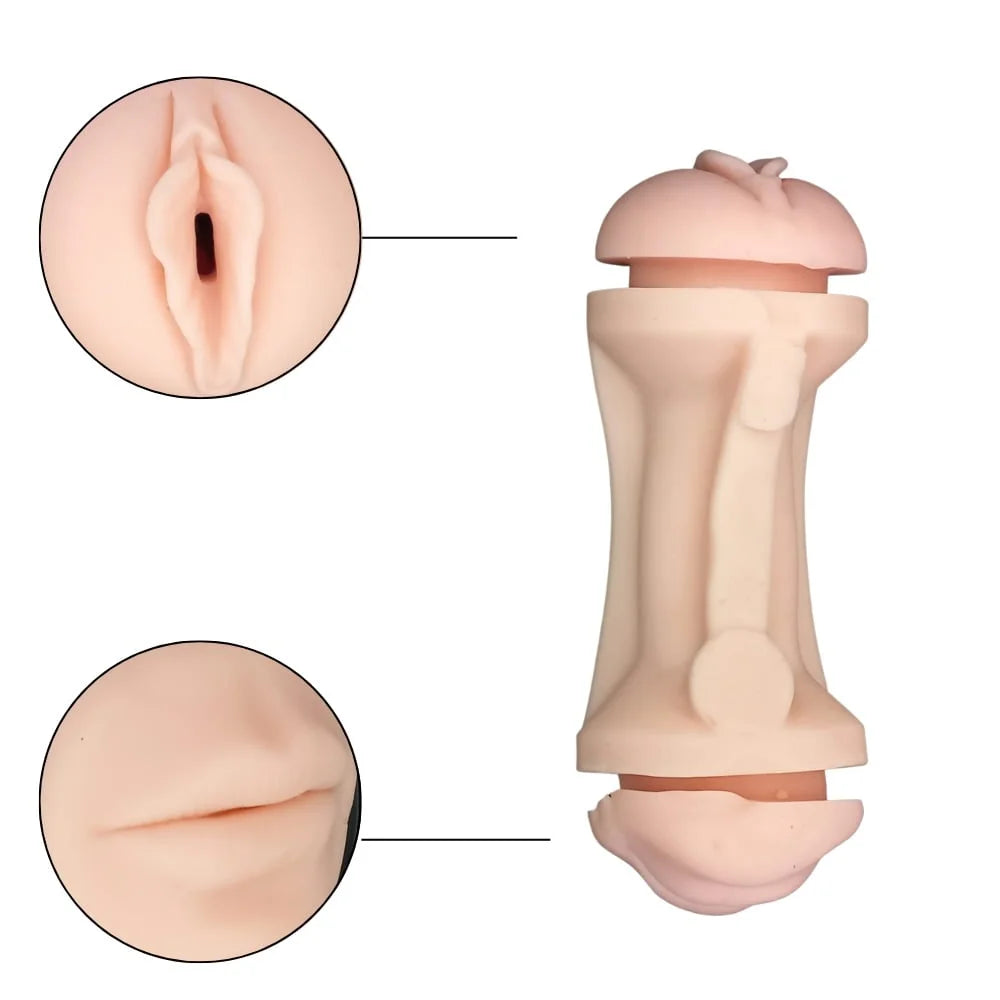 Masturbador Masculino com Dois Orifícios Penetráveis - MAN1024