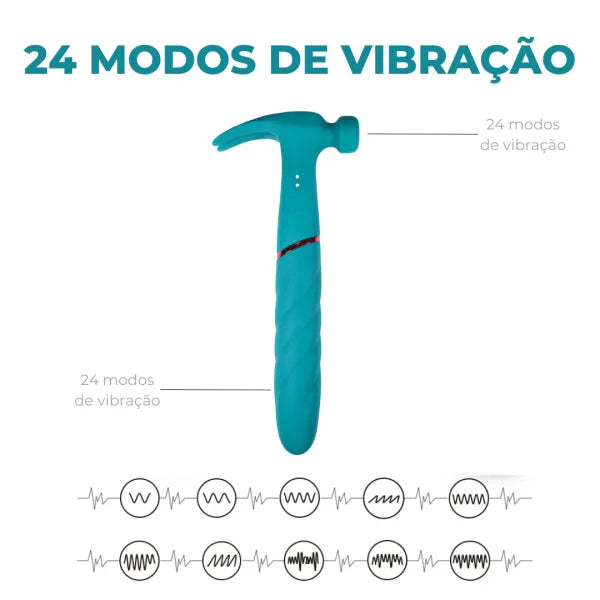 Vibrador Martelo Estimulador de Ponto G e Clitóris - BD1002