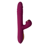 Vibrador Rotativo com Esferas Internas Giratórias e Estimulador Clitoriano - MLVO5222