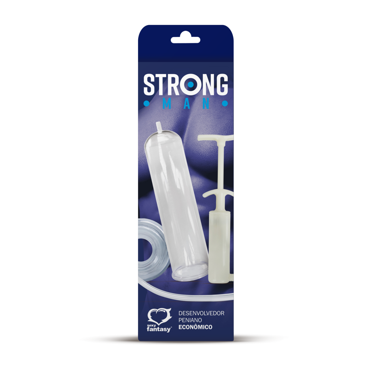 Bomba Peniana Strong Man Manual com Seringa Perolada - 150