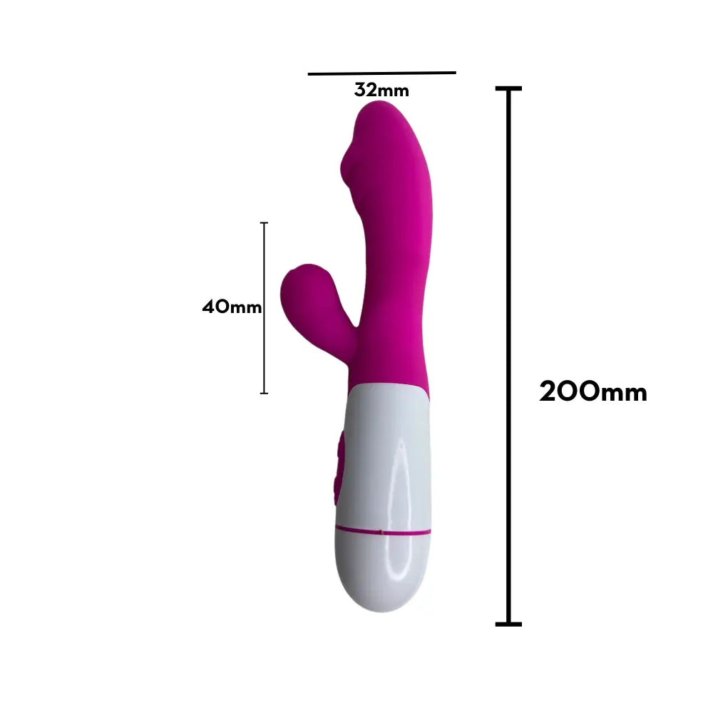 Vibrador Ponto G com Estimulador Clitoriano - MLVE4020
