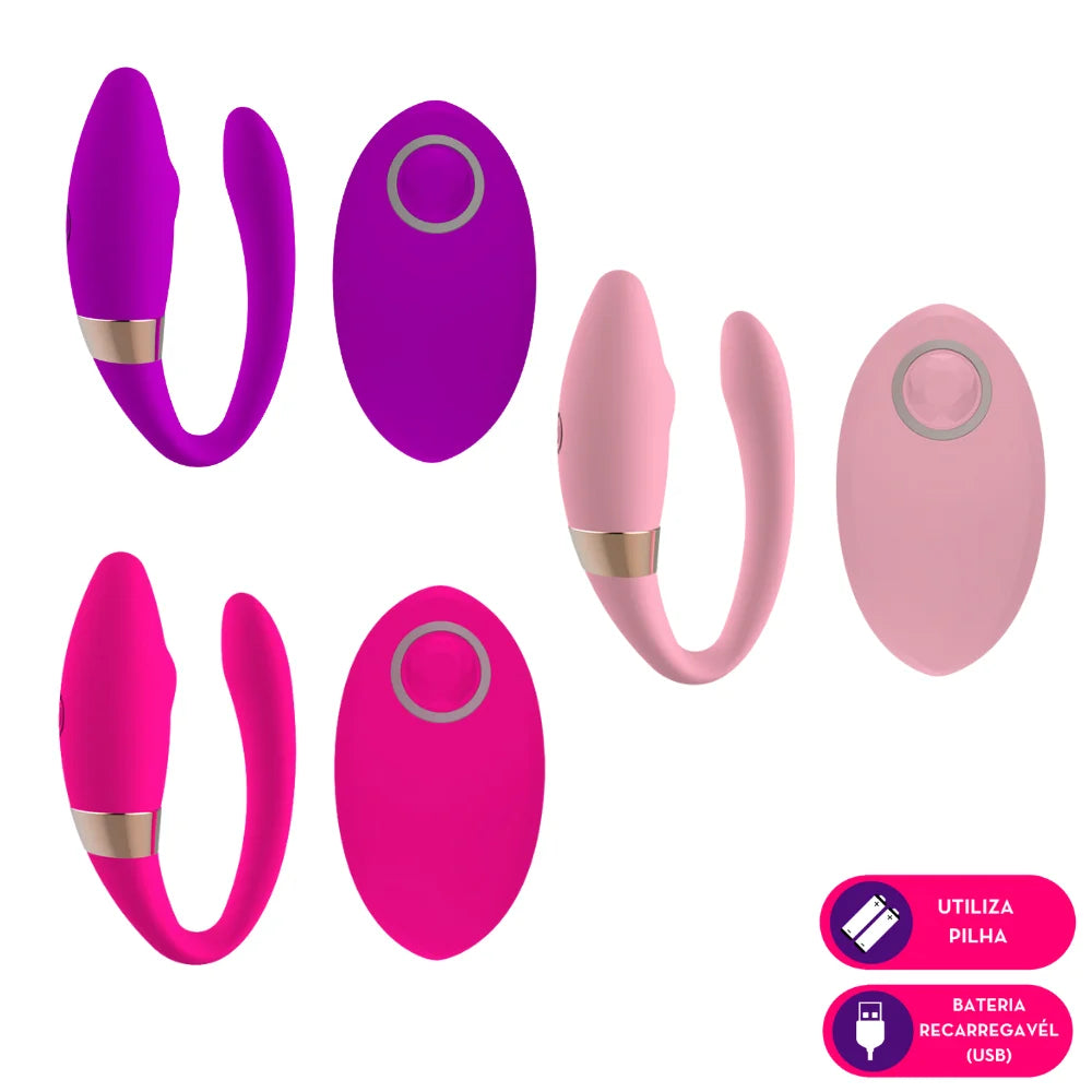 Vibrador Casal com Controle Remoto - MCV1053