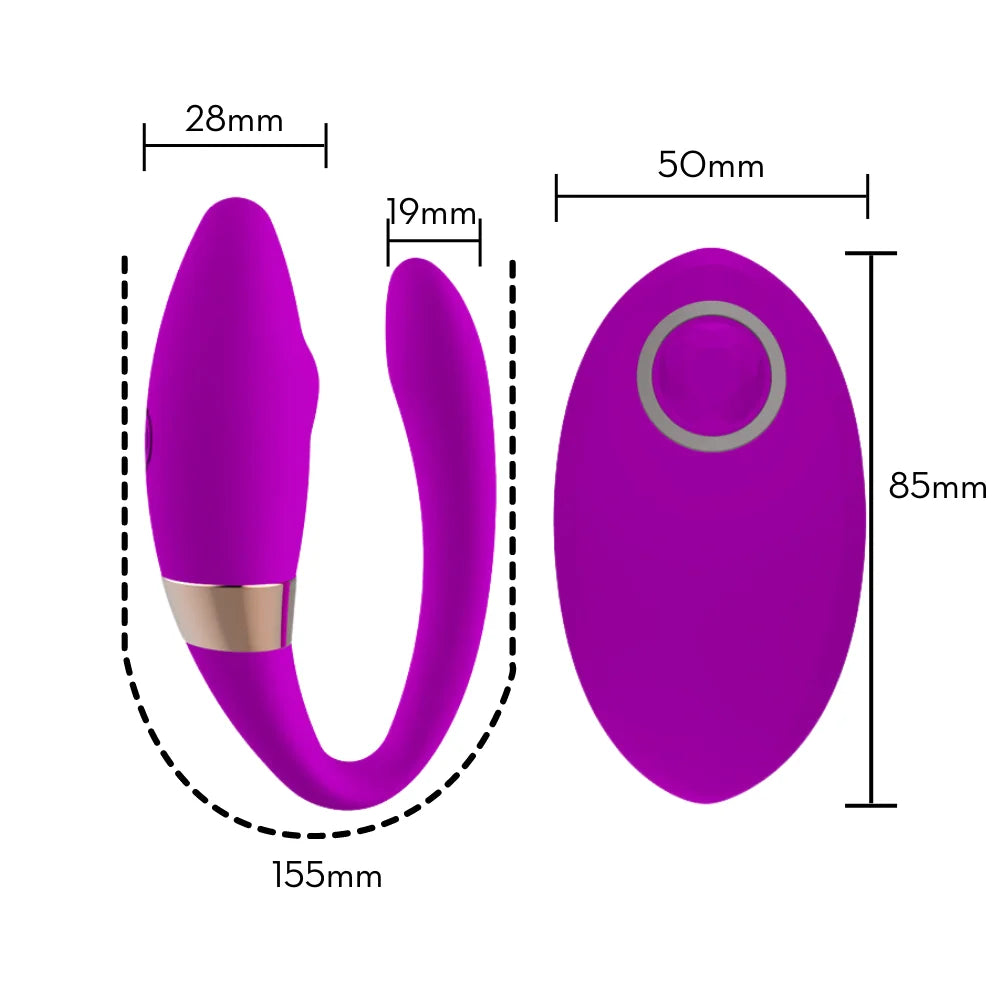 Vibrador Casal com Controle Remoto - MCV1053