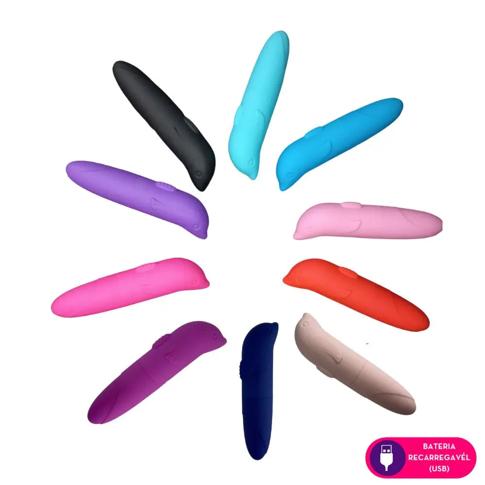 Vibrador Golfinho Ponto G Duplo Estimulador - MLBA1088