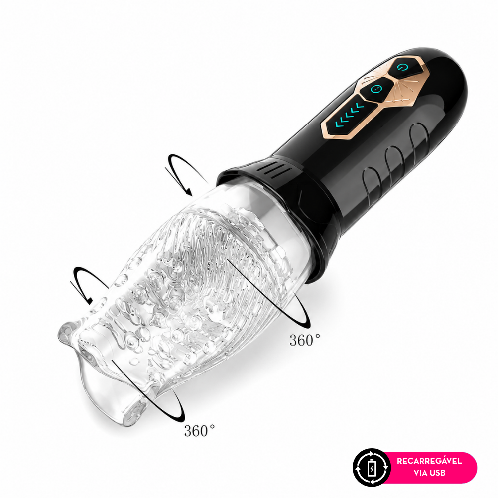 Super Masturbador Masculino Giratório 360° - MLAN6418