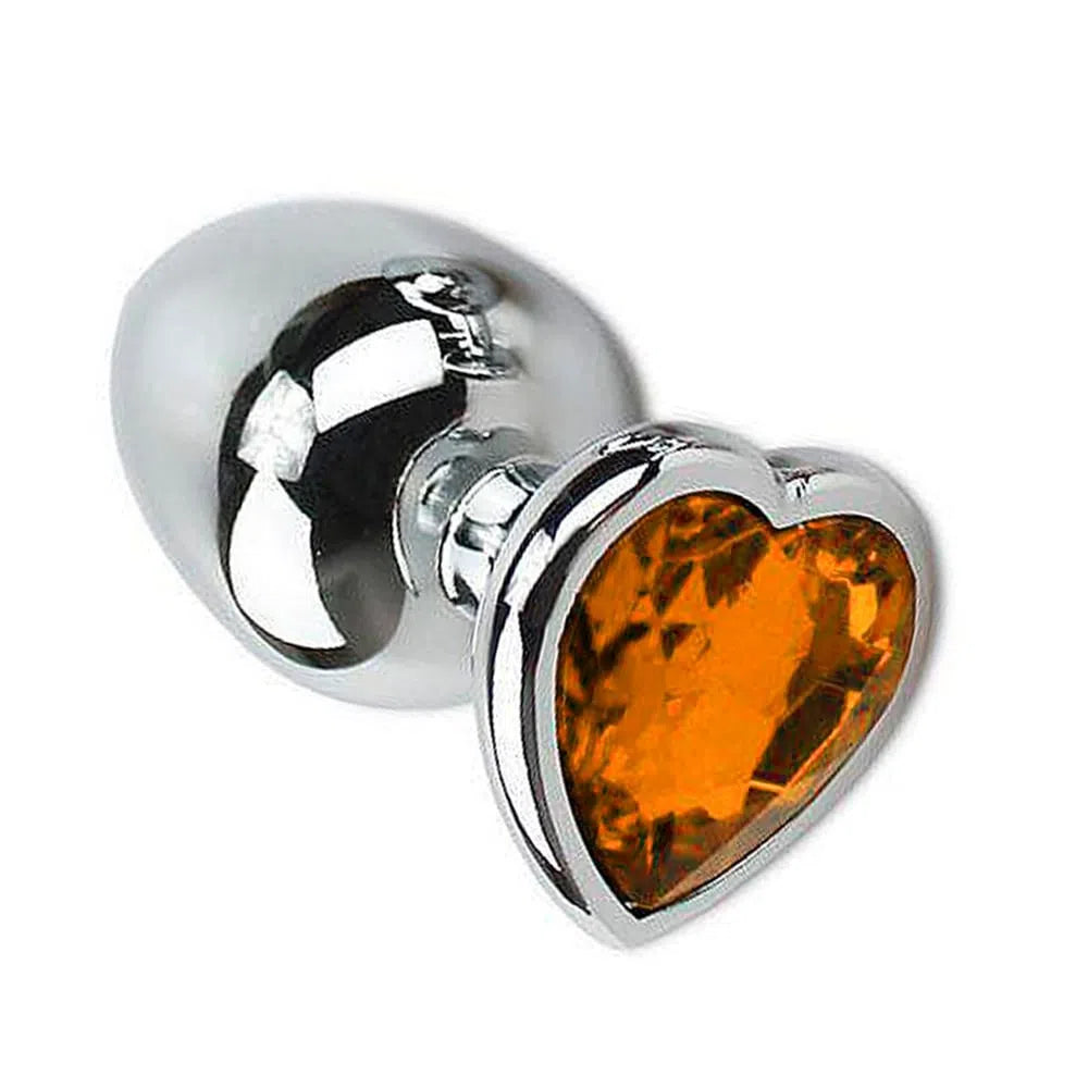 PLUG ANAL CORAO DE AO INOXIDAVEL COM JOIA PEDRA - MLPA1308 PLUG ANAL CORAO DE AO INOXIDAVEL COM JOIA PEDRA - MLPA1308