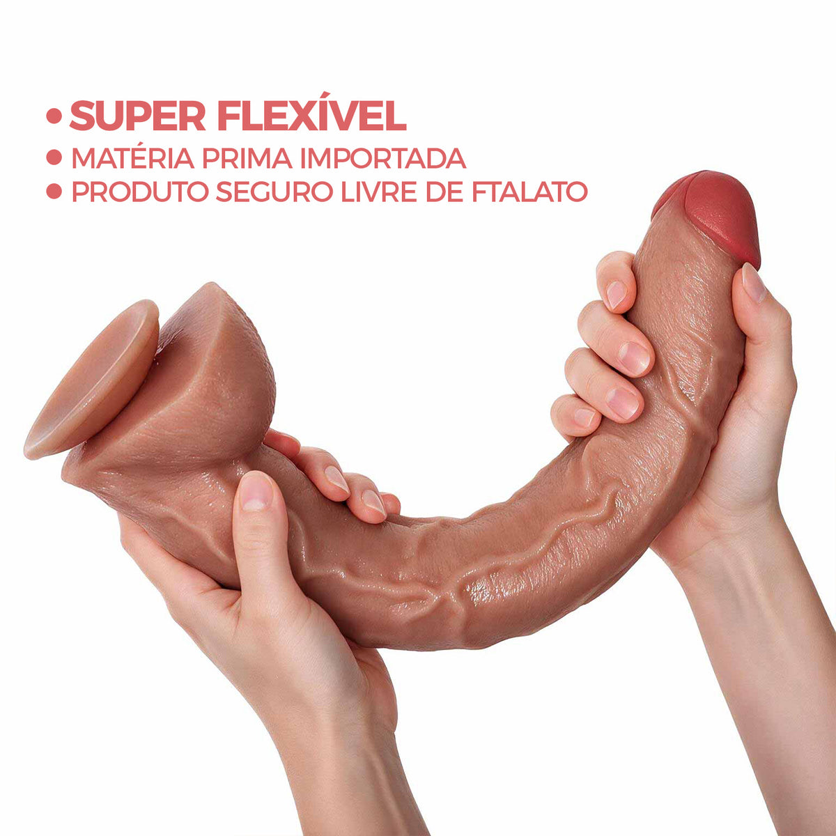 Prótese Negão da Picona Gigante e Grosso Com Ventosa 39x5,5cm - ADAO99M