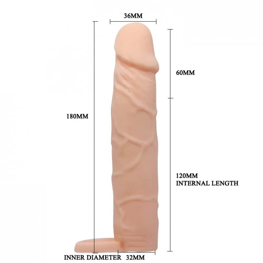 Capa Peniana com Extensor e Anel Escrotal - 18cm - CA037A