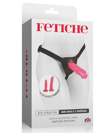 Kit Strap On Com Cinta e 2 Próteses - LS219L
