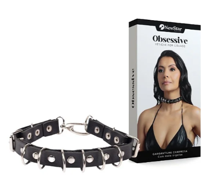 Gargantilha Charmosa com Meia Argolas - NS179