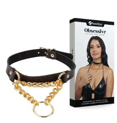 Gargantilha Argola e Corrente Gold - NS205