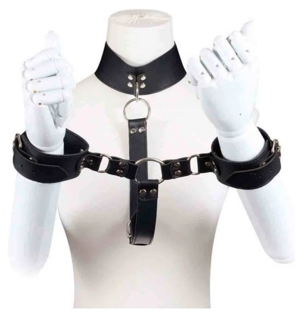 Body Chain De Coleira Com Algemas Bdsm - MSM1173