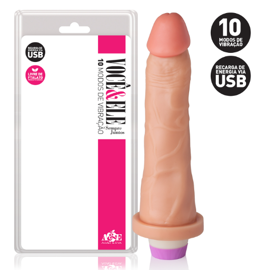 Prótese Realística Recarregável 18,5x4,5cm - ADAO17U