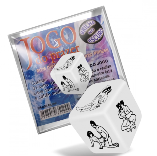 Dado Erótico Posições Hétero Brilha do Escuro - ER-03S GLOW