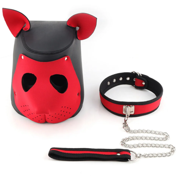 LINHA BDSM – Kit máscara + coleira - MSM1170