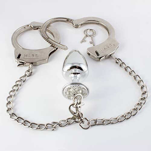Algemas x Plug Anal Cravejado M Cromado - HA147C