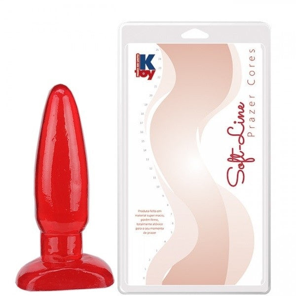 Plug Anal Torpedo 15,5 x 4 cm Vermelho - KT405