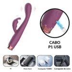 Vibrador com Estimulador Clitoriano Little King - MLVE3818
