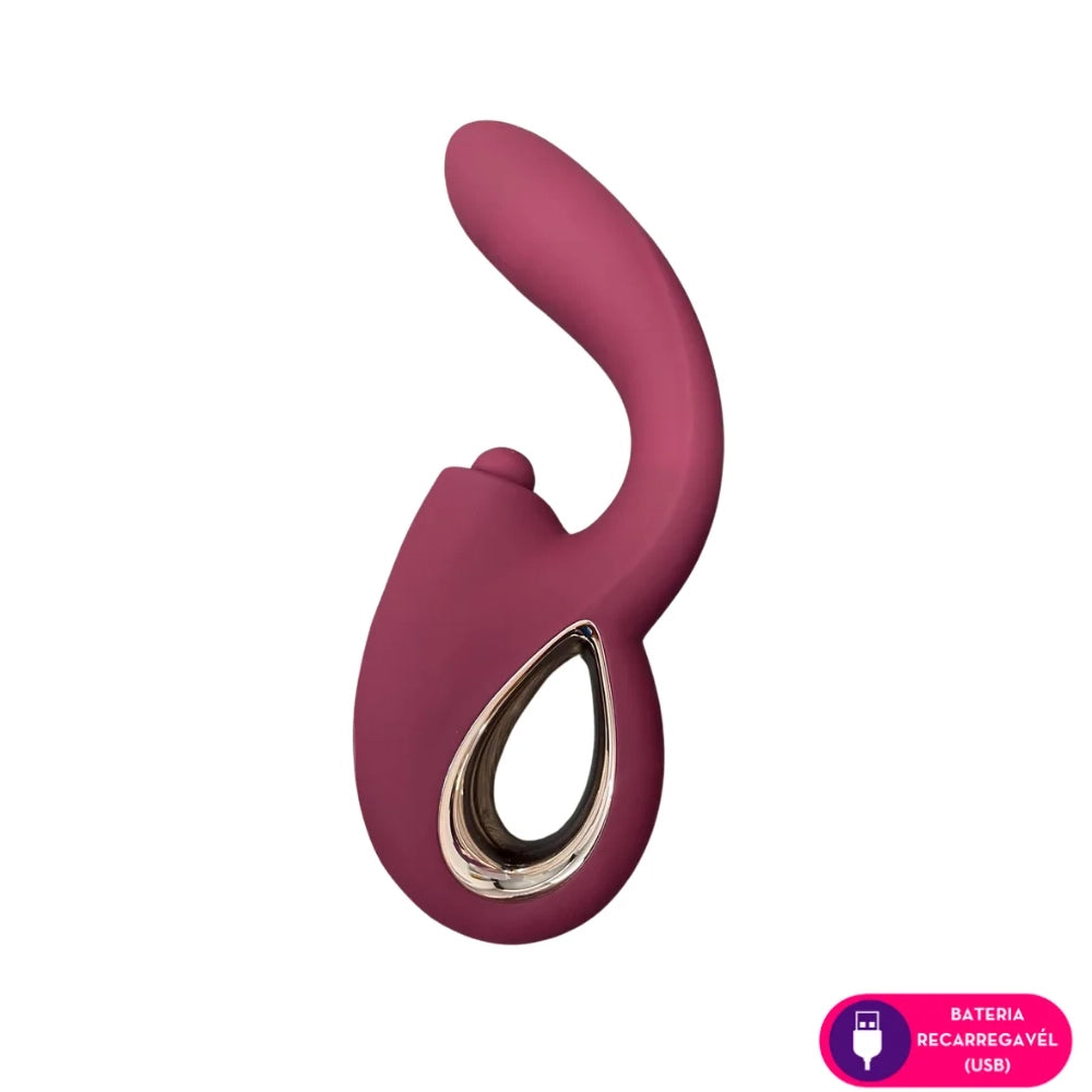Vibrador com Estimulador Clitoriano - MLVE7451