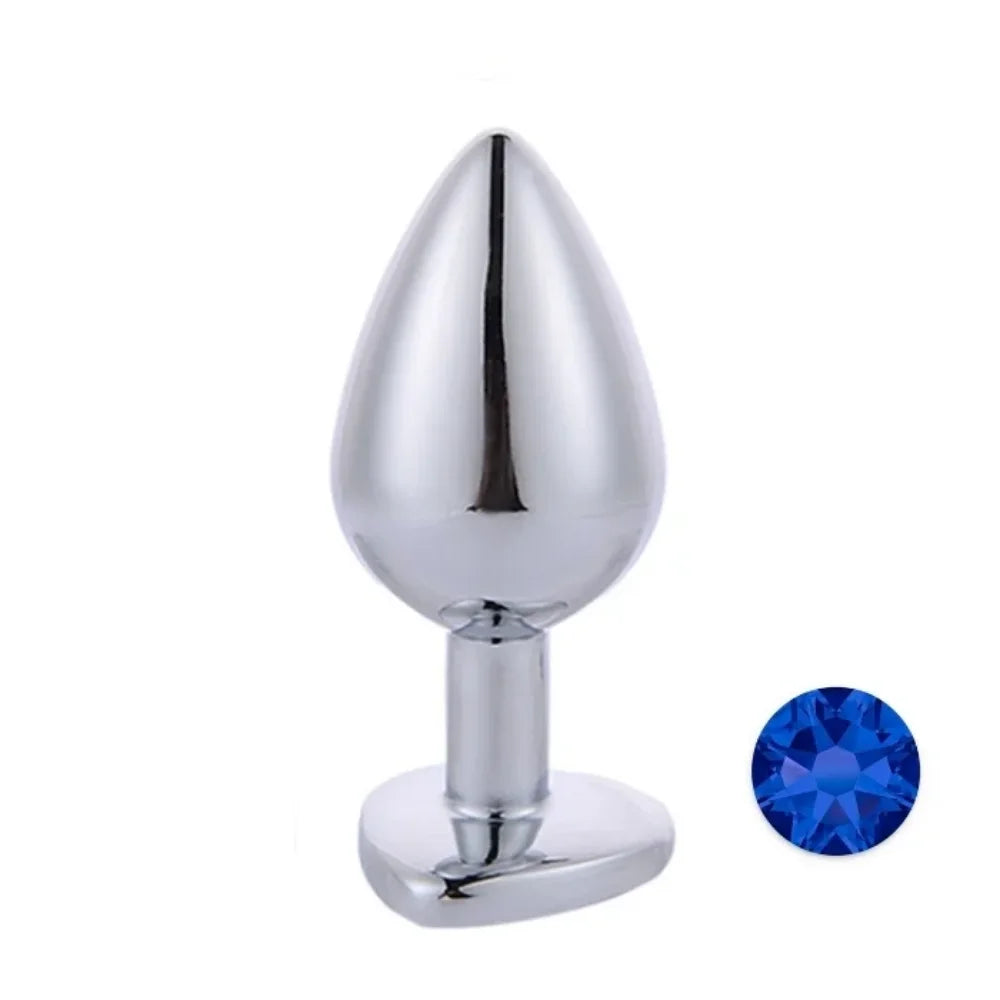 PLUG ANAL EM METAL - PEDRA REDONDA - MPA1301