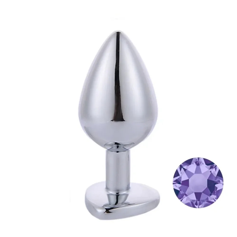 PLUG ANAL EM METAL - PEDRA REDONDA - MPA1301