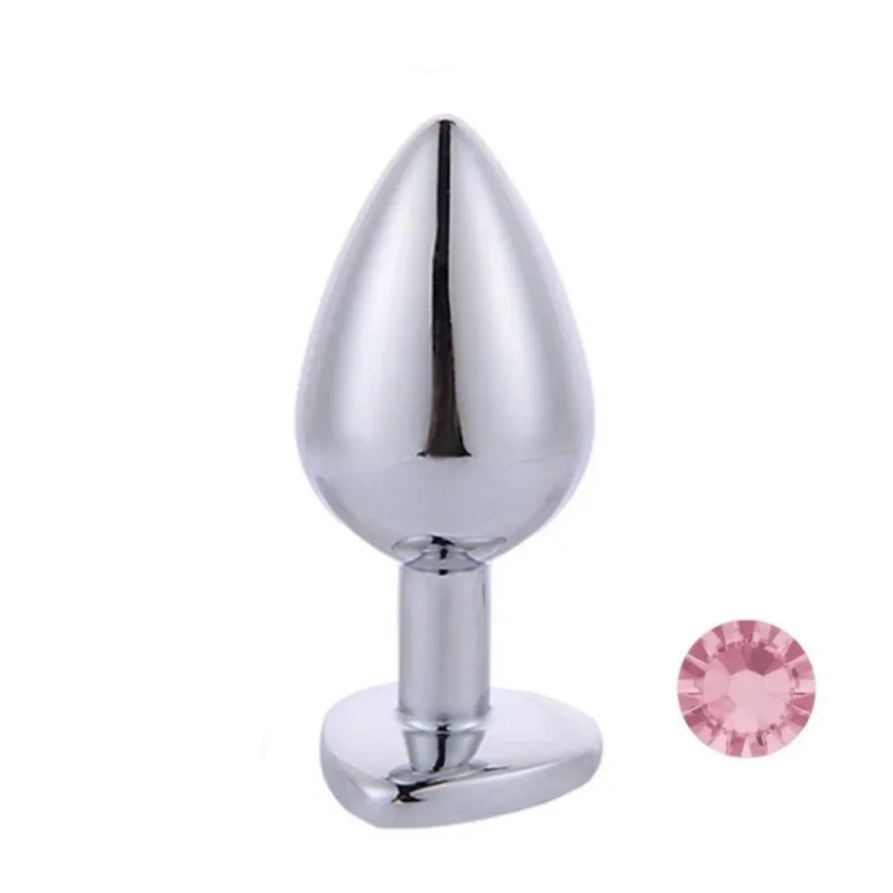 PLUG ANAL EM METAL - PEDRA REDONDA - MPA1301