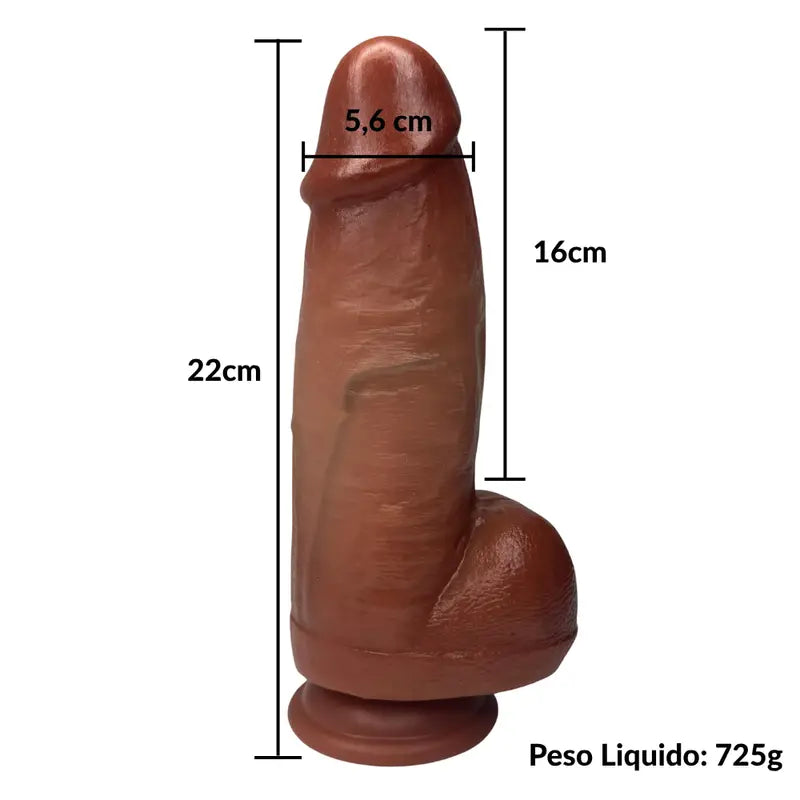 Prótese Peniana Vai e Vem com Aquecimento e Controle Remoto (16cm) - MLVP3623