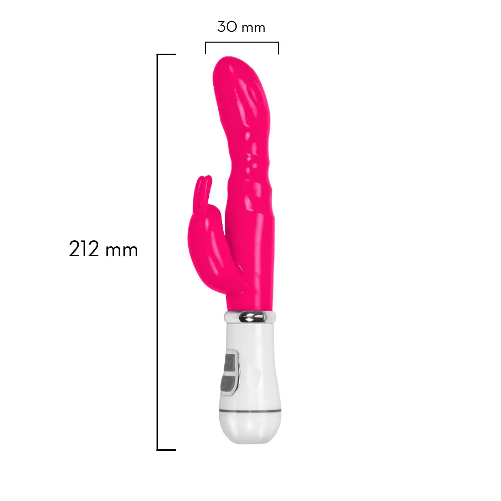 Vibrador Ponto G com Estimulador Rabbit Recarregável - MLVE1062