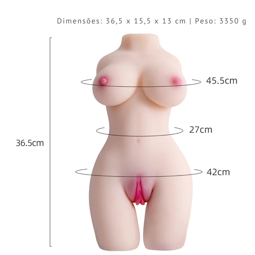 Boneca Meio Corpo Realístico - MLAN2234