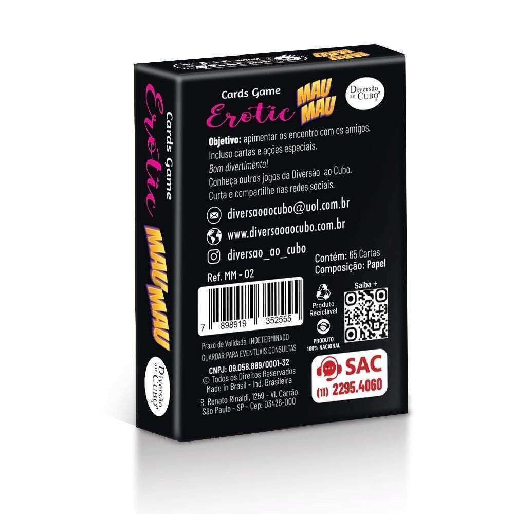 EROTIC MAU MAU - JOGO SENSUAL 65 CARTAS - CM1100