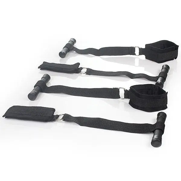 BONDAGE - Kit com 4 Amarras para Prender na Porta - Preto