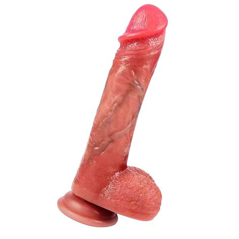 Vibrador Realista de Silicone Líquido com Movimento Sobe e Desce - YSSD105