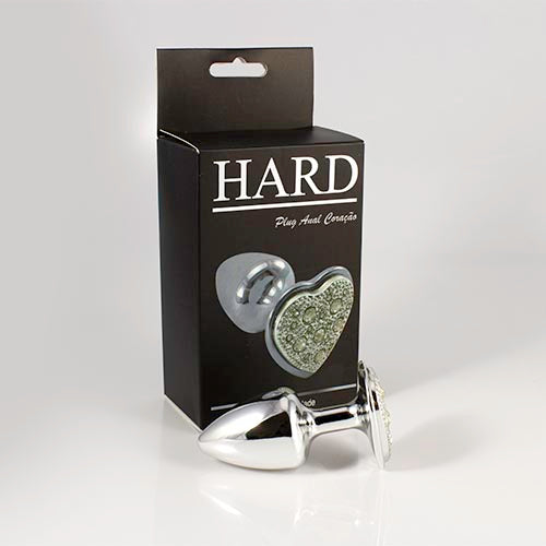 Plug Cromado Com Pedra De Coração - HA136