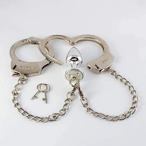 Algemas x Plug Anal Cravejado P Cromado - HA146C